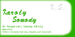 karoly somody business card
