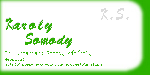 karoly somody business card